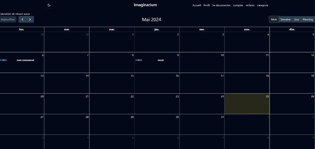 Imaginarium — calendrier des enfants